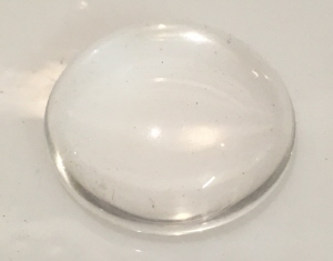 18 mm 4 CABOCHONS Cateye verre en blanc